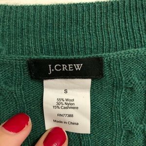 J.Crew cable knit v-neck sweater
